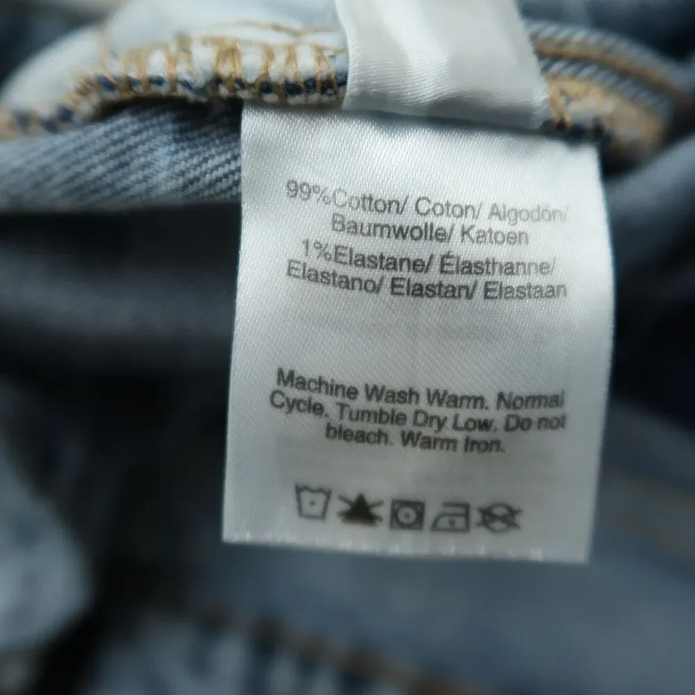 DKNY Jeans Women's Size 32 Blue High-Rise Wide-Leg Denim Pants 30.5